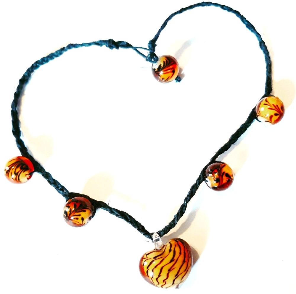 Animal Print Heart Necklace